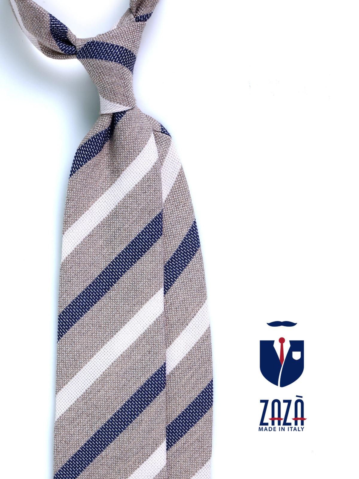 Dark Blue 3 Fold PATTY Tie in Madder Silk
