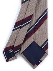 Cravatta beige 3 pieghe in lana/seta ABIGAIL