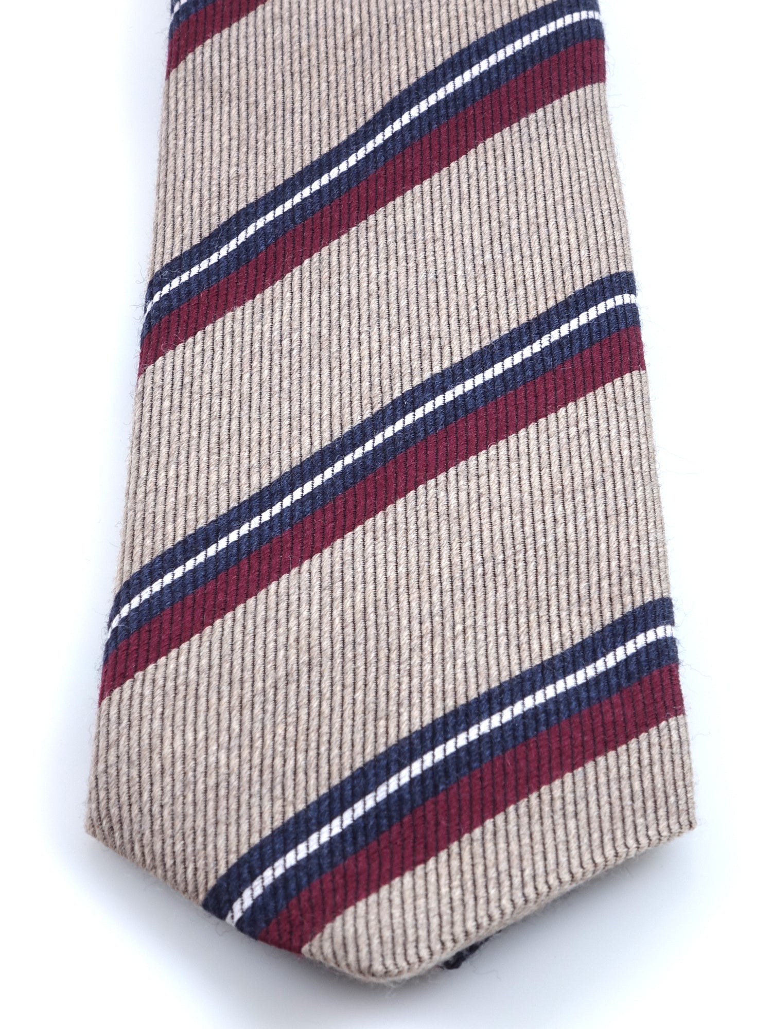 Cravatta beige 3 pieghe in lana/seta ABIGAIL