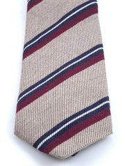 Cravatta beige 3 pieghe in lana/seta ABIGAIL