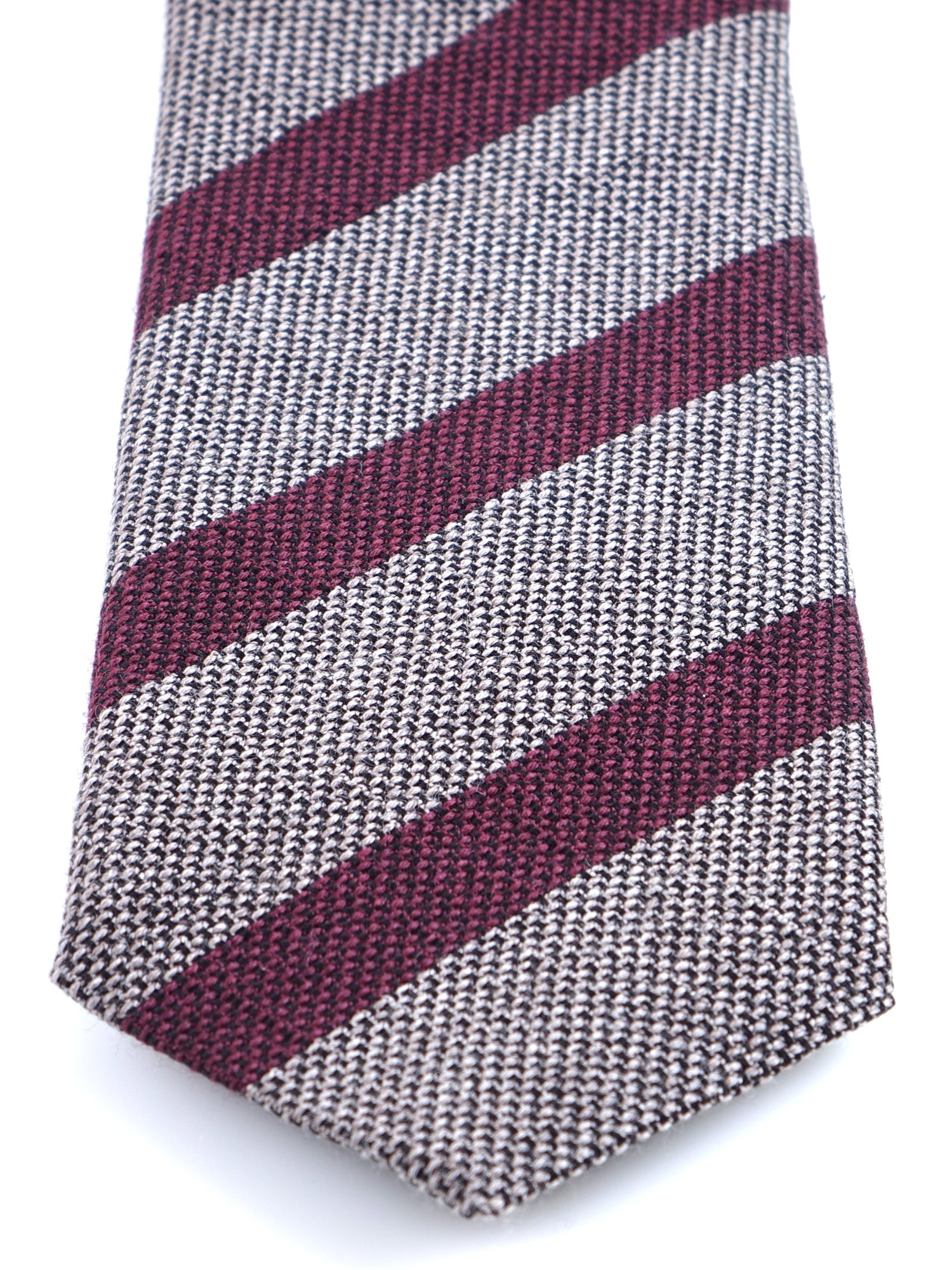 Cravatta beige 3 pieghe in lana/seta WILLOW