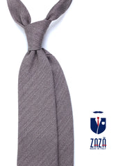 Cravatta beige 3 Pieghe KIKKY in lana/seta