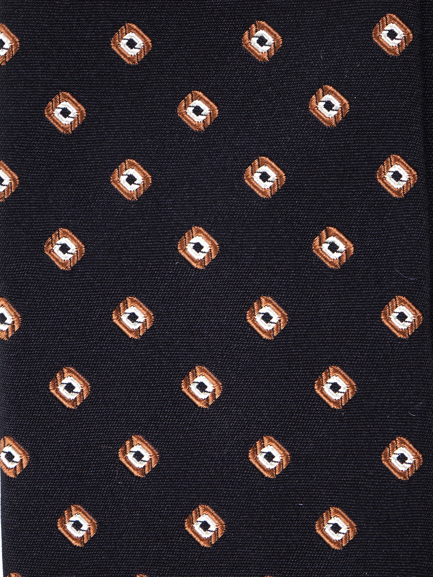Cravatta 3 pieghe nero in seta/cotone GINGER
