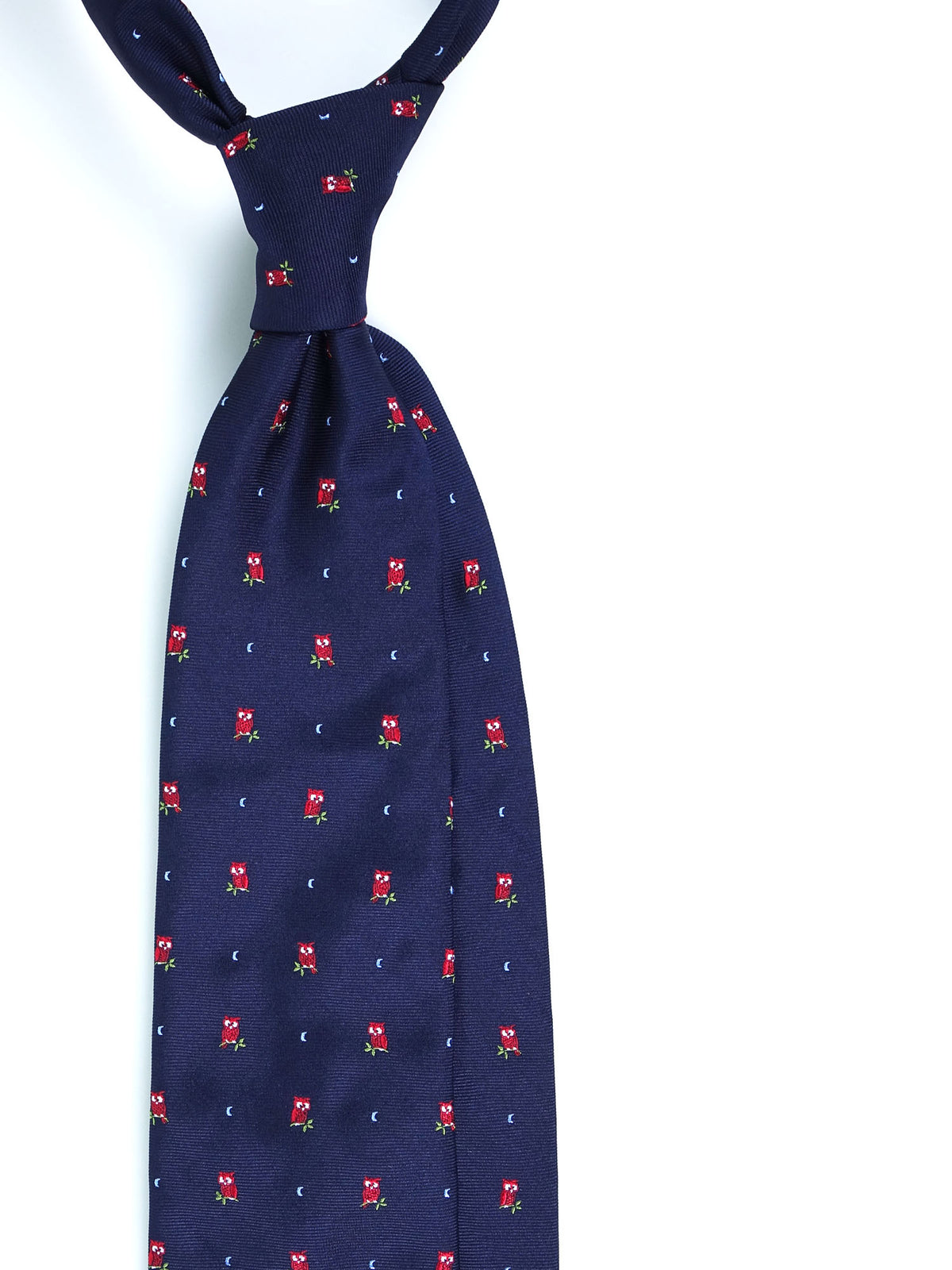 Cravatta 3 pieghe CIVETTA in seta jacquard Blu