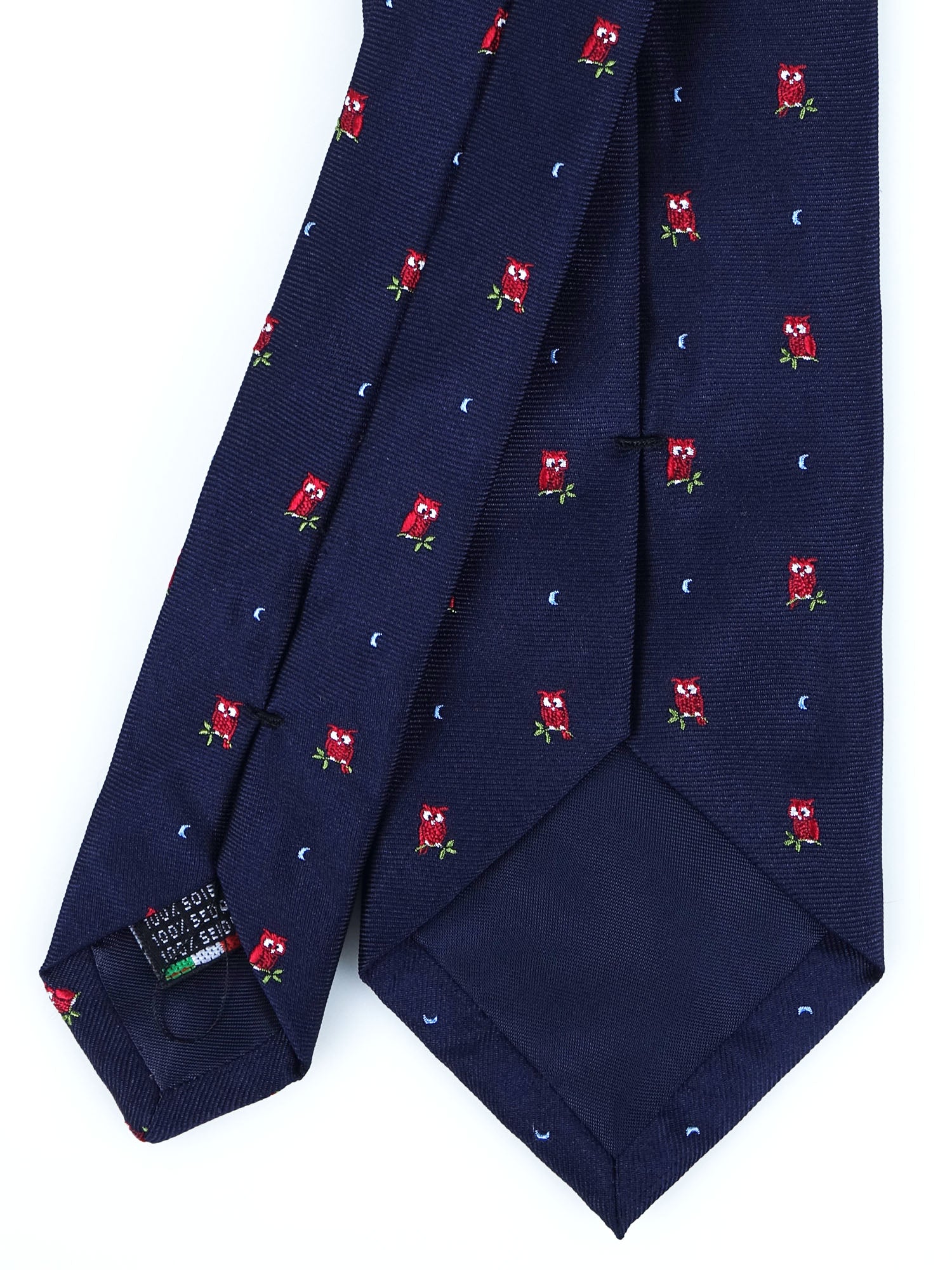 Cravatta 3 pieghe CIVETTA in seta jacquard Blu