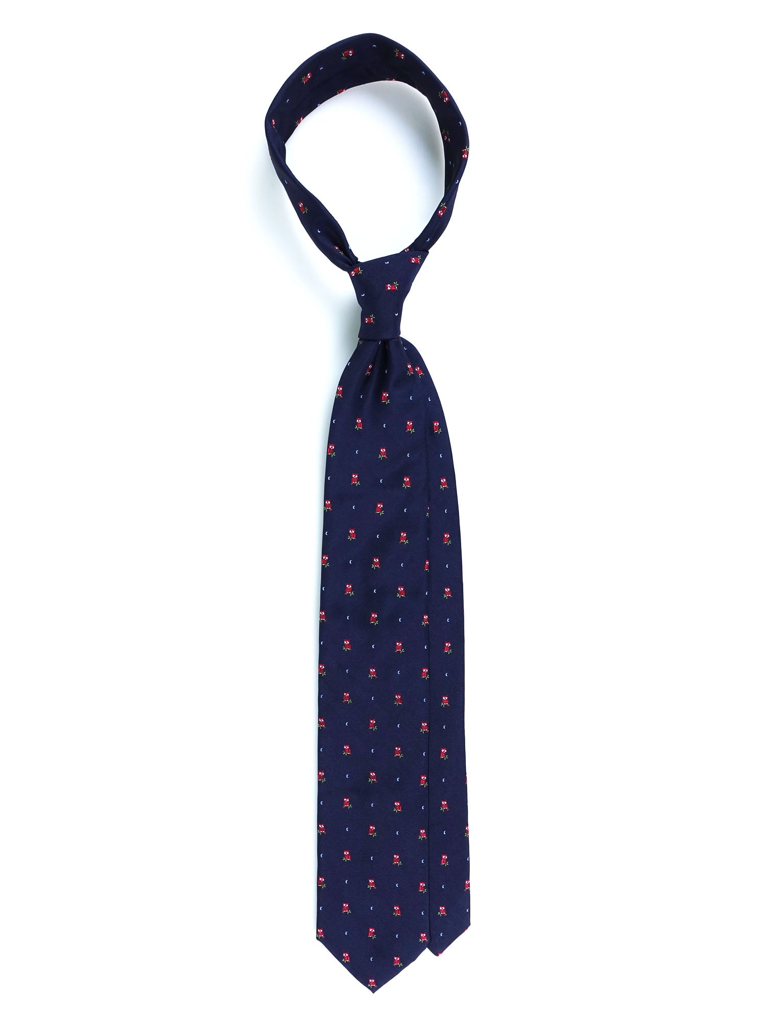 Cravatta 3 pieghe CIVETTA in seta jacquard Blu