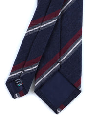 Cravatta blu 3 pieghe in lana/seta ABIGAIL