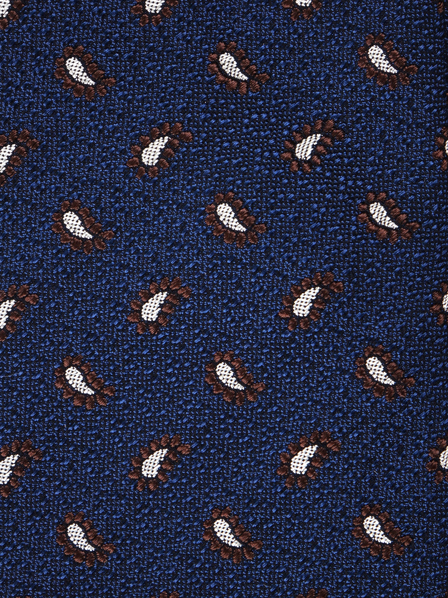 Cravatta 3 pieghe blu in seta/cotone VALENTIA