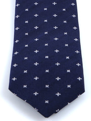 MARTIN 3-fold blue silk/cotton tie