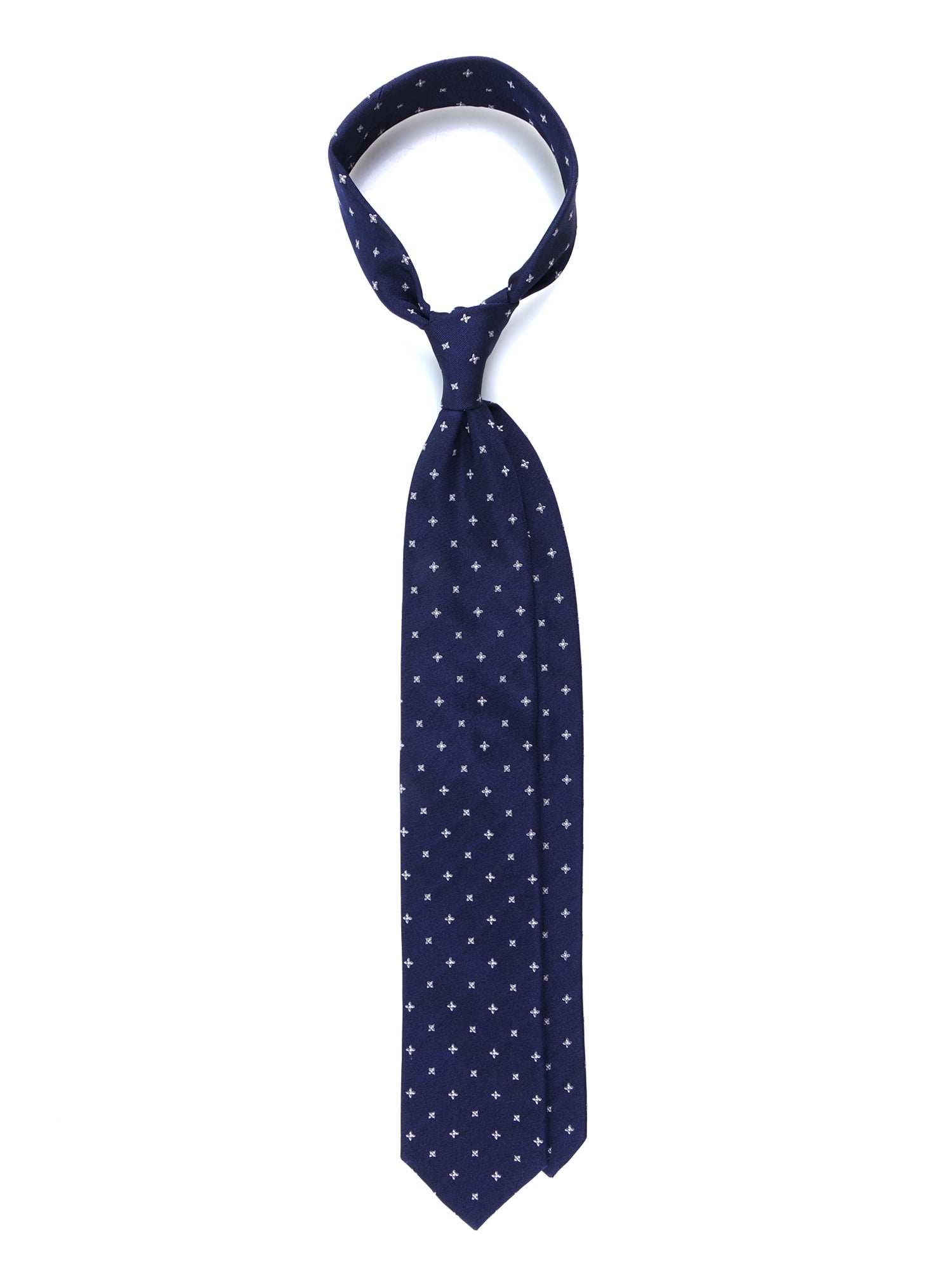 MARTIN 3-fold blue silk/cotton tie