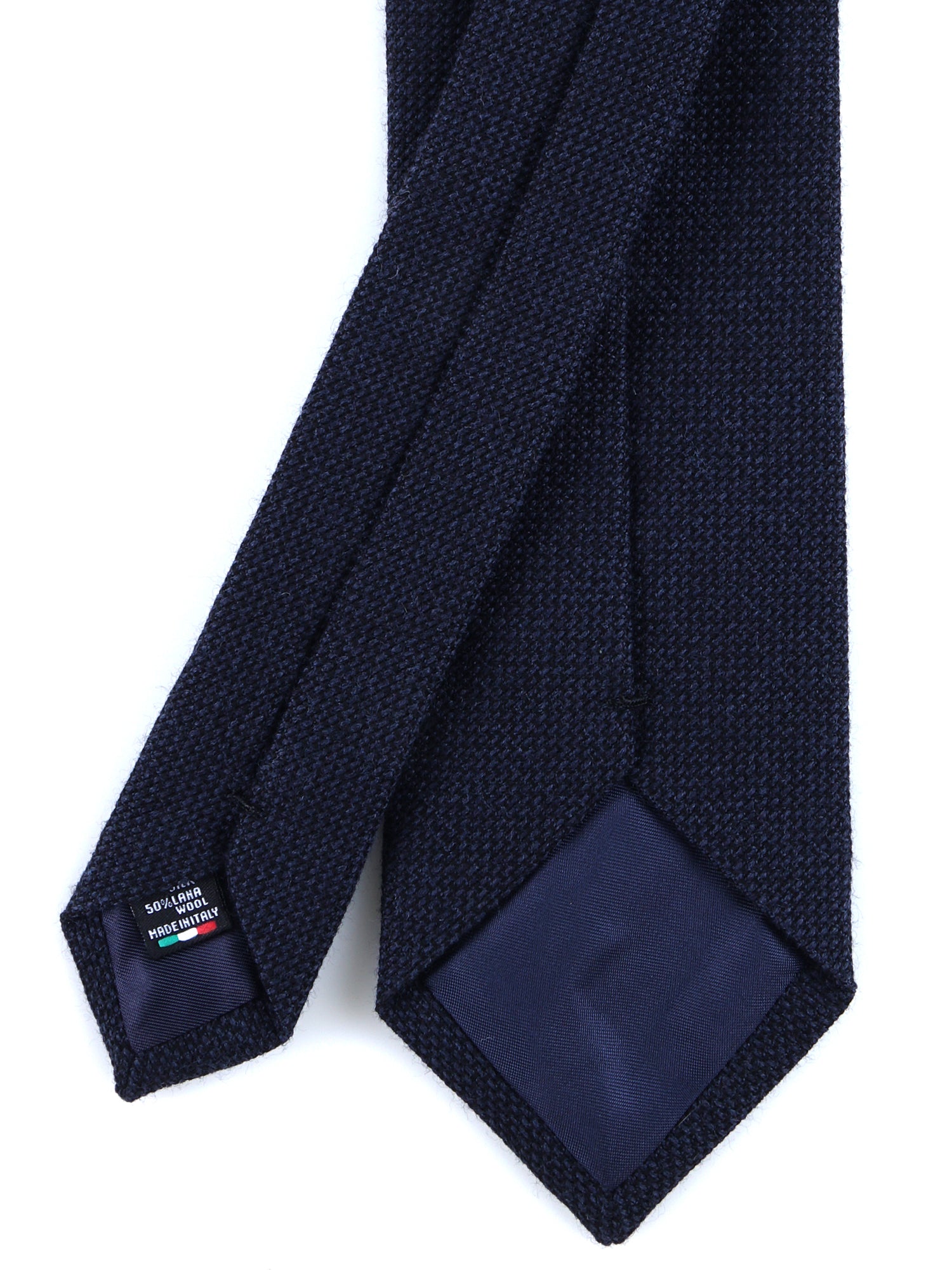 SAVINA 3-fold blue silk/wool tie