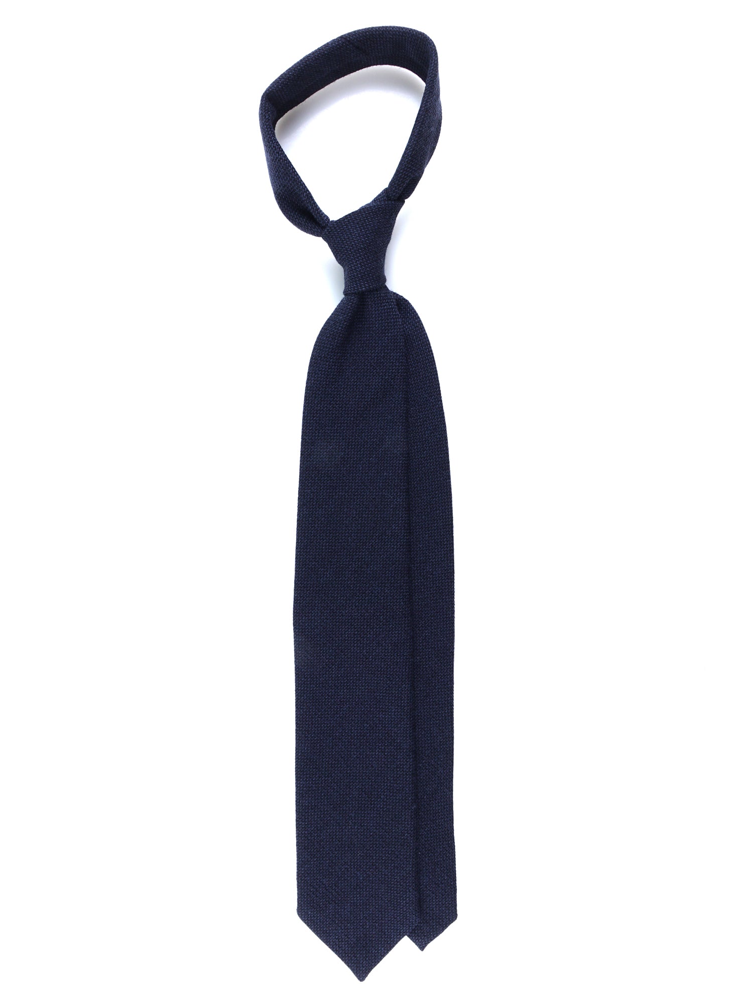 SAVINA 3-fold blue silk/wool tie