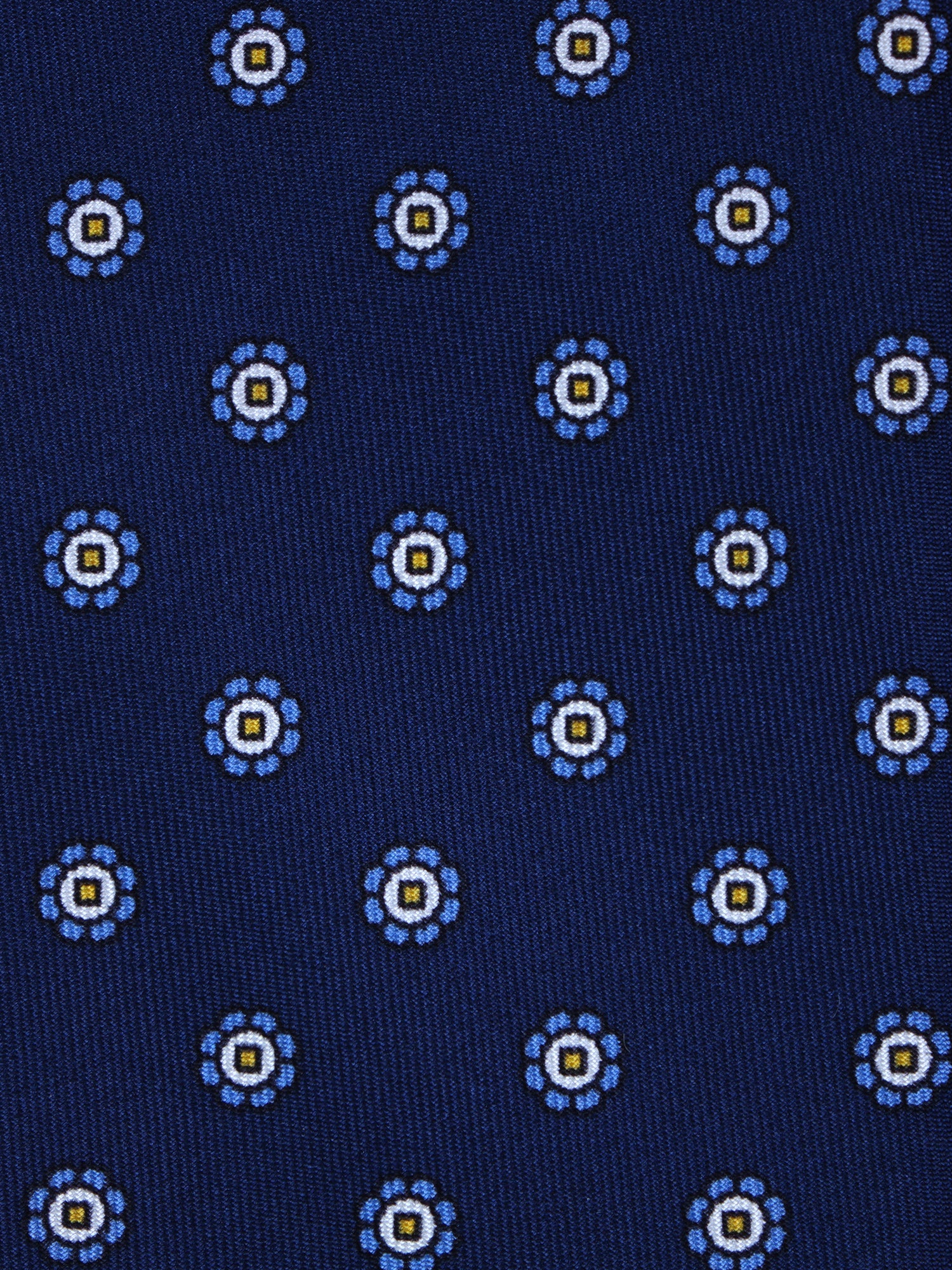 Cravatta 3 pieghe blu in seta stampata VANNY