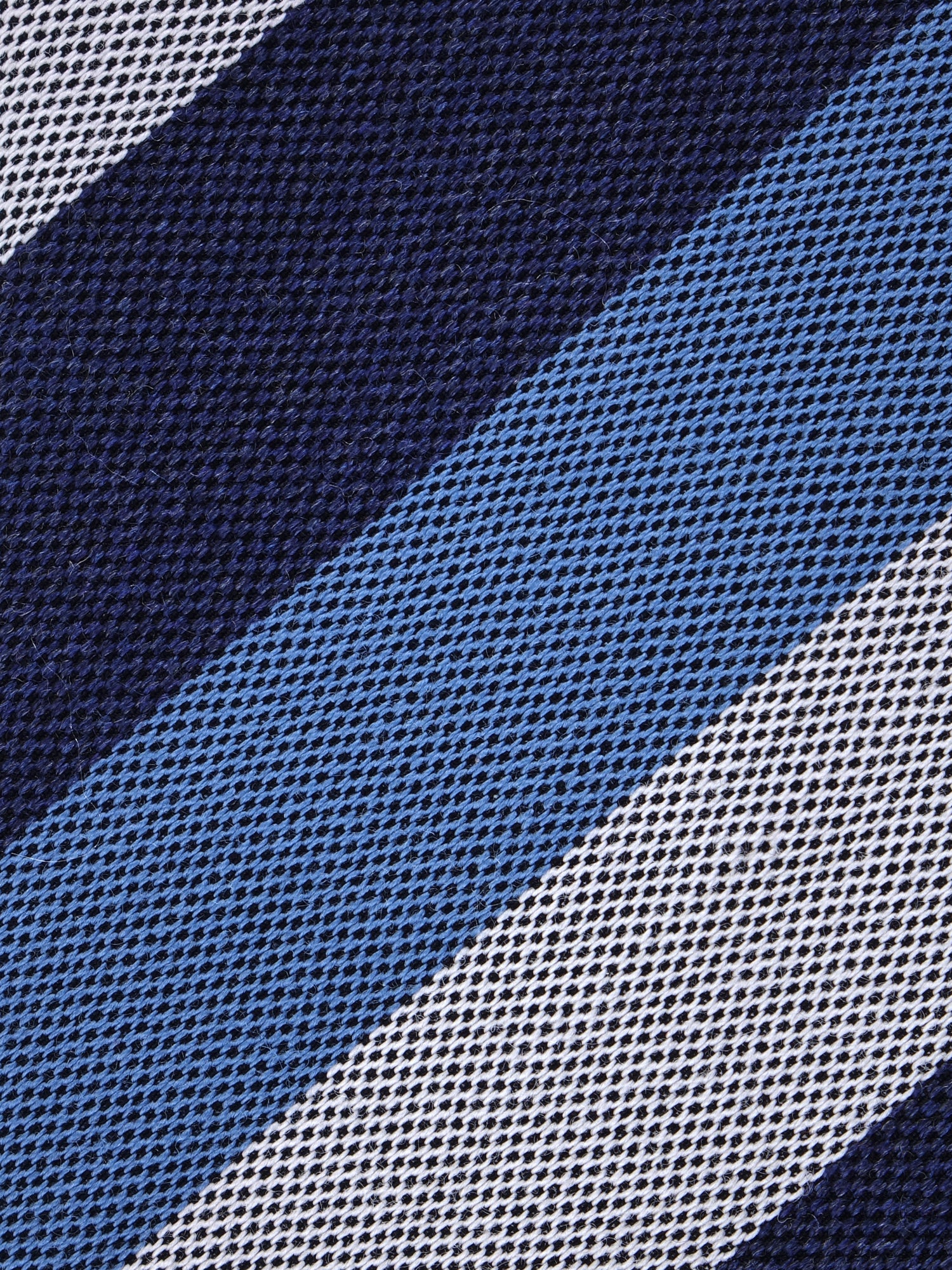 Cravatta blu/celeste 3 pieghe in lana/seta MIRANDA