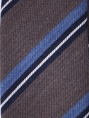 Cravatta marrone 3 pieghe in lana/seta ABIGAIL