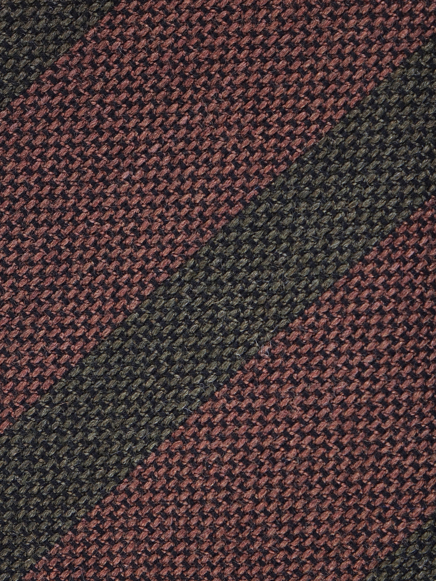 Cravatta marrone 3 pieghe in lana/seta WILLOW