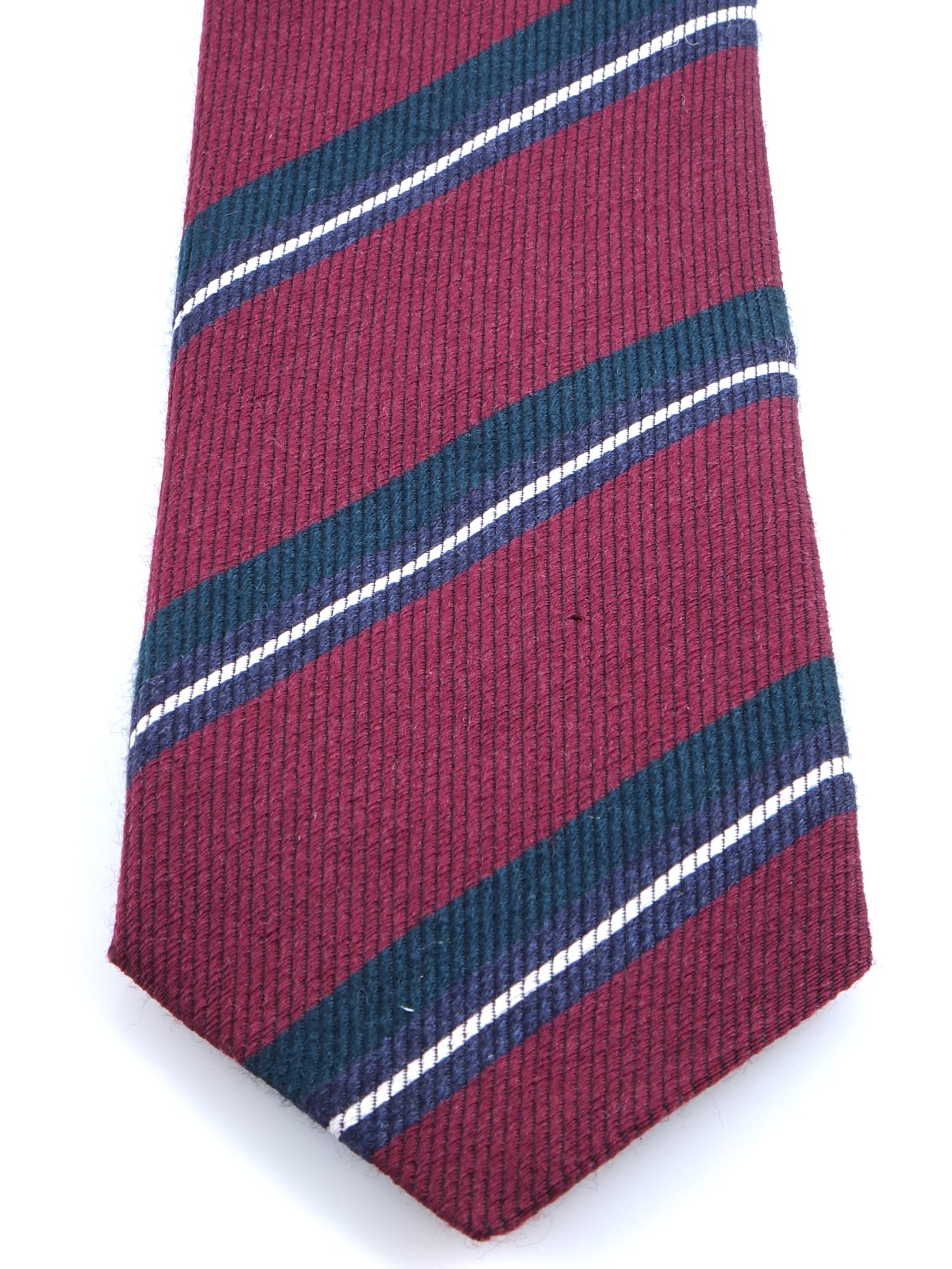 Cravatta bordeaux 3 pieghe in lana/seta ABIGAIL