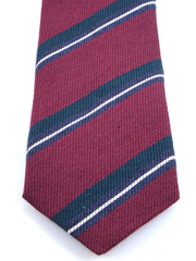 Cravatta bordeaux 3 pieghe in lana/seta ABIGAIL