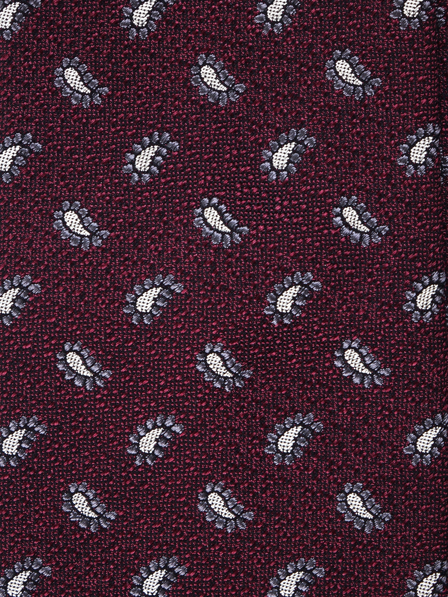 Cravatta 3 pieghe bordeaux in seta/cotone VALENTIA