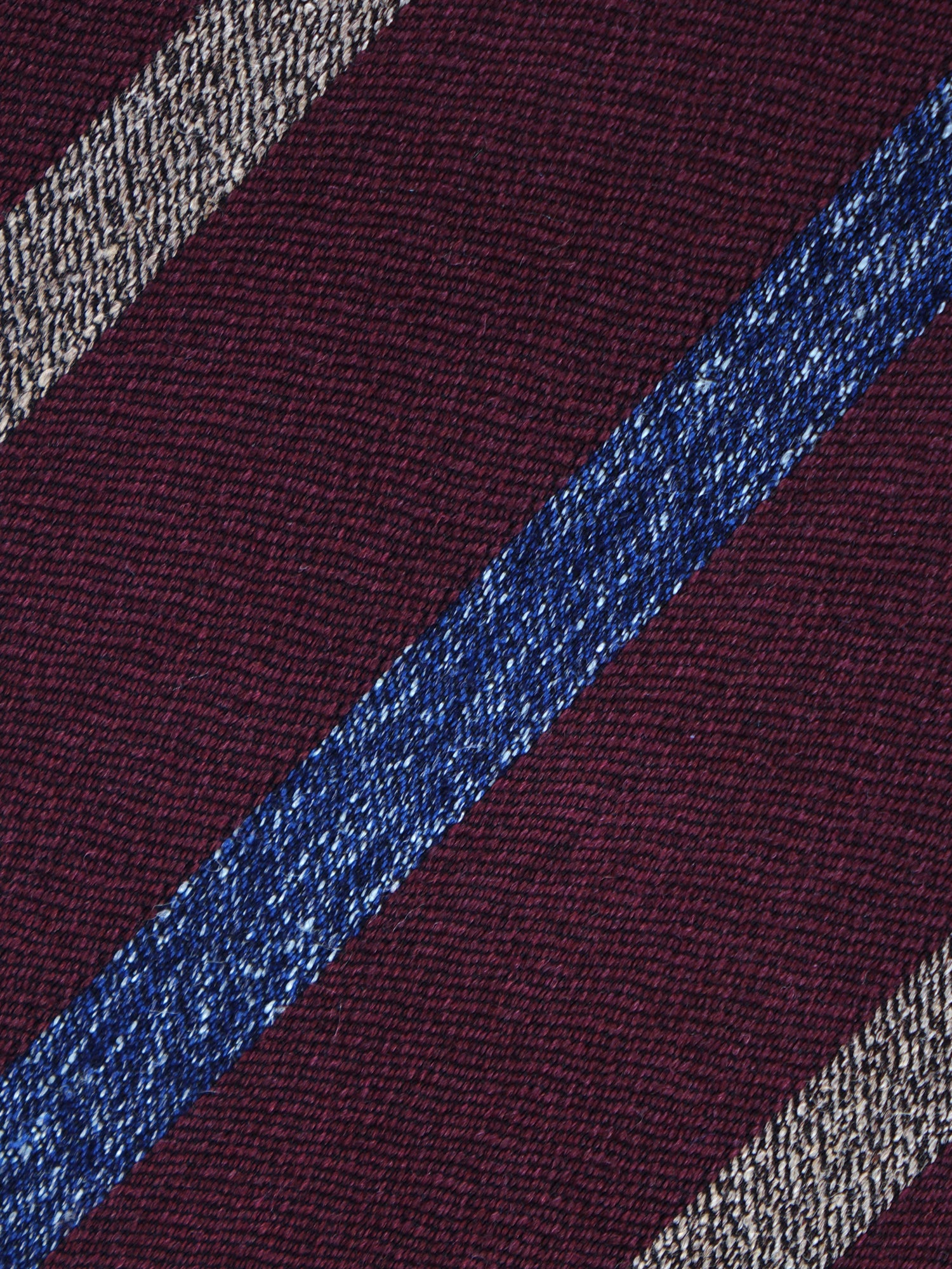 Cravatta bordeaux 3 pieghe in lana/seta NABIR