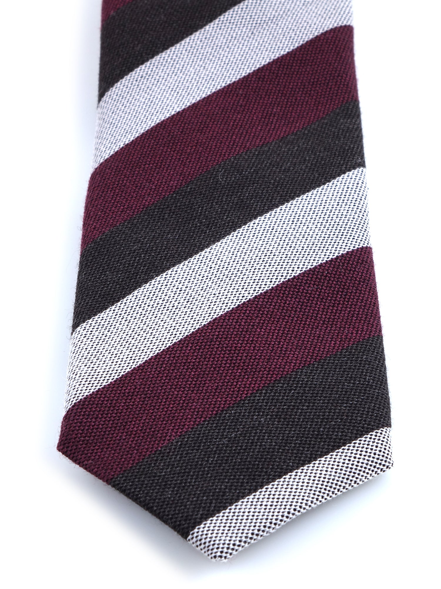 Cravatta bordeaux 3 pieghe in lana/seta MIRANDA