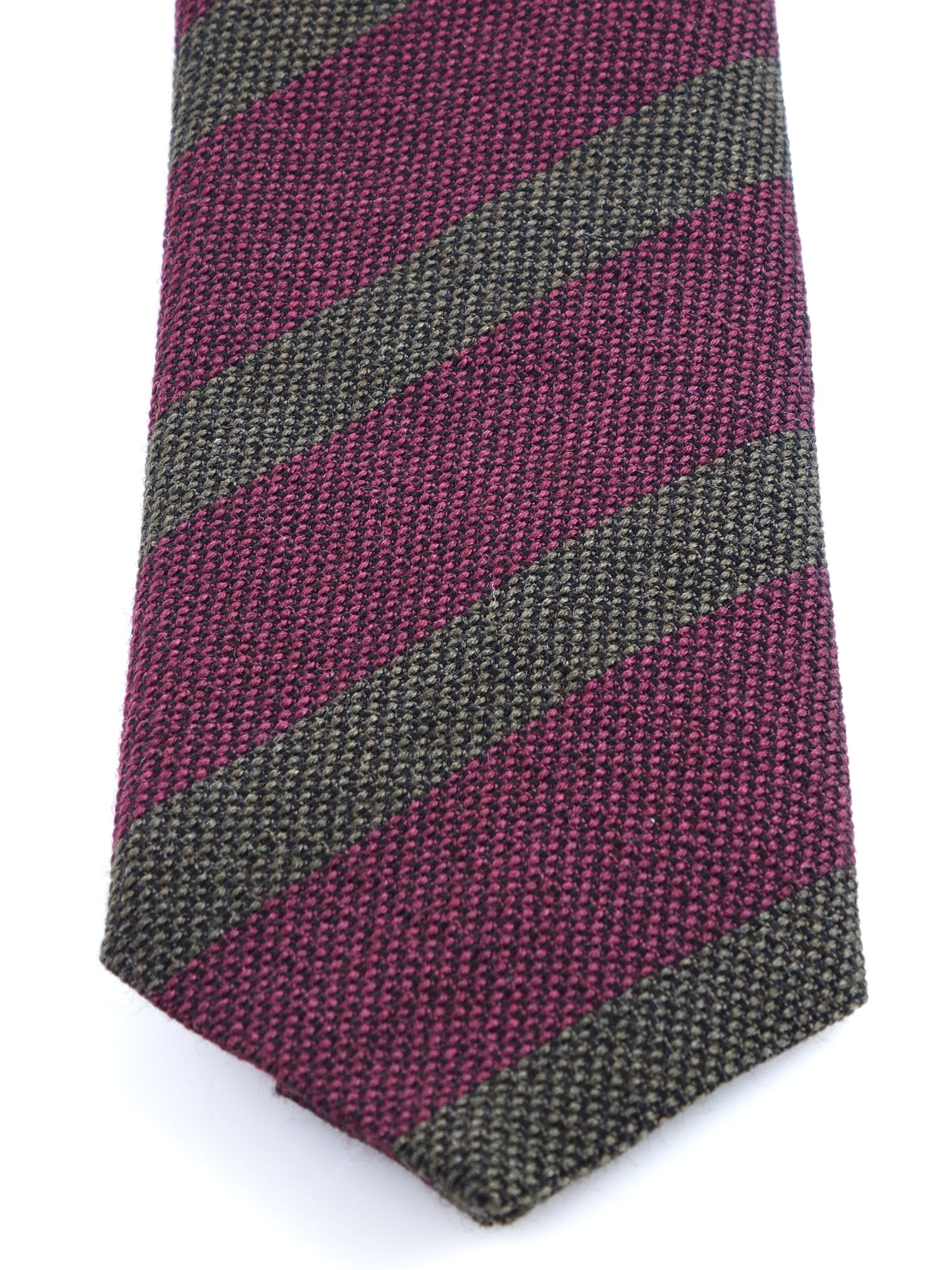 Cravatta bordeaux 3 pieghe in lana/seta WILLOW