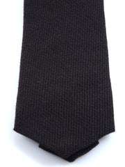 SAVINA Dark Brown Silk/Wool 3-Fold Tie