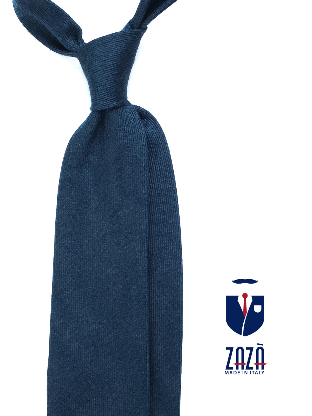 Cravatta verde foresta 3 Pieghe TINA in lana/seta