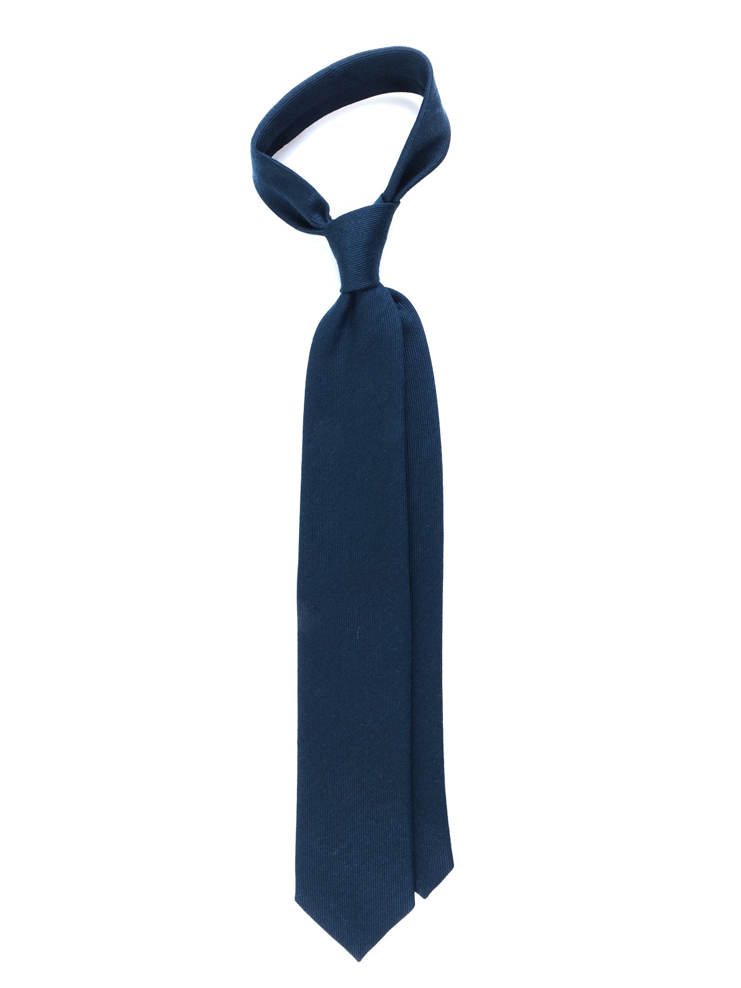 Cravatta verde foresta 3 Pieghe TINA in lana/seta