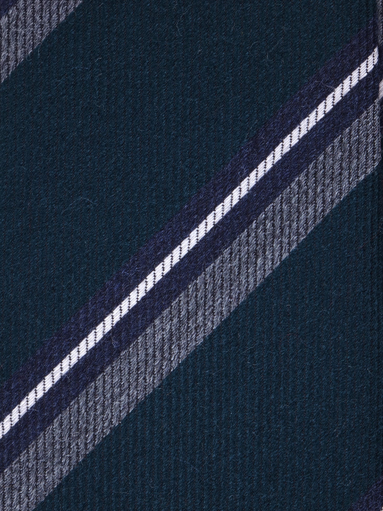 Cravatta verde foresta 3 pieghe in lana/seta ABIGAIL