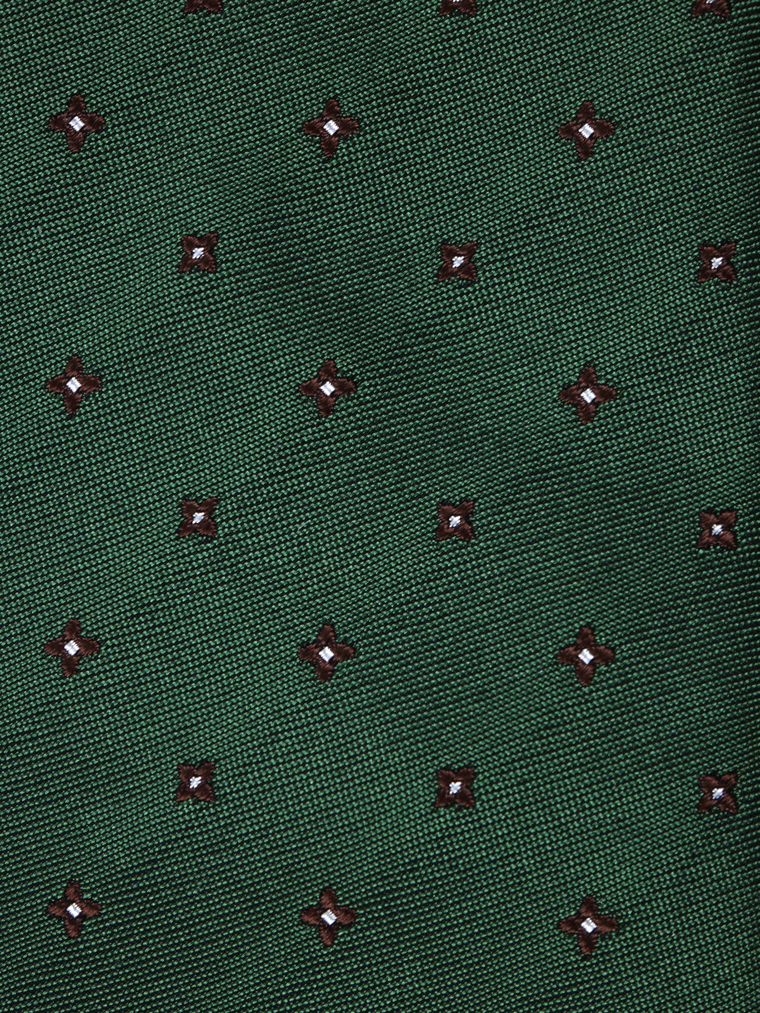 Cravatta 3 pieghe verde in seta/cotone MARTIN