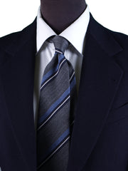 Cravatta grigio 3 pieghe in lana/seta ABIGAIL