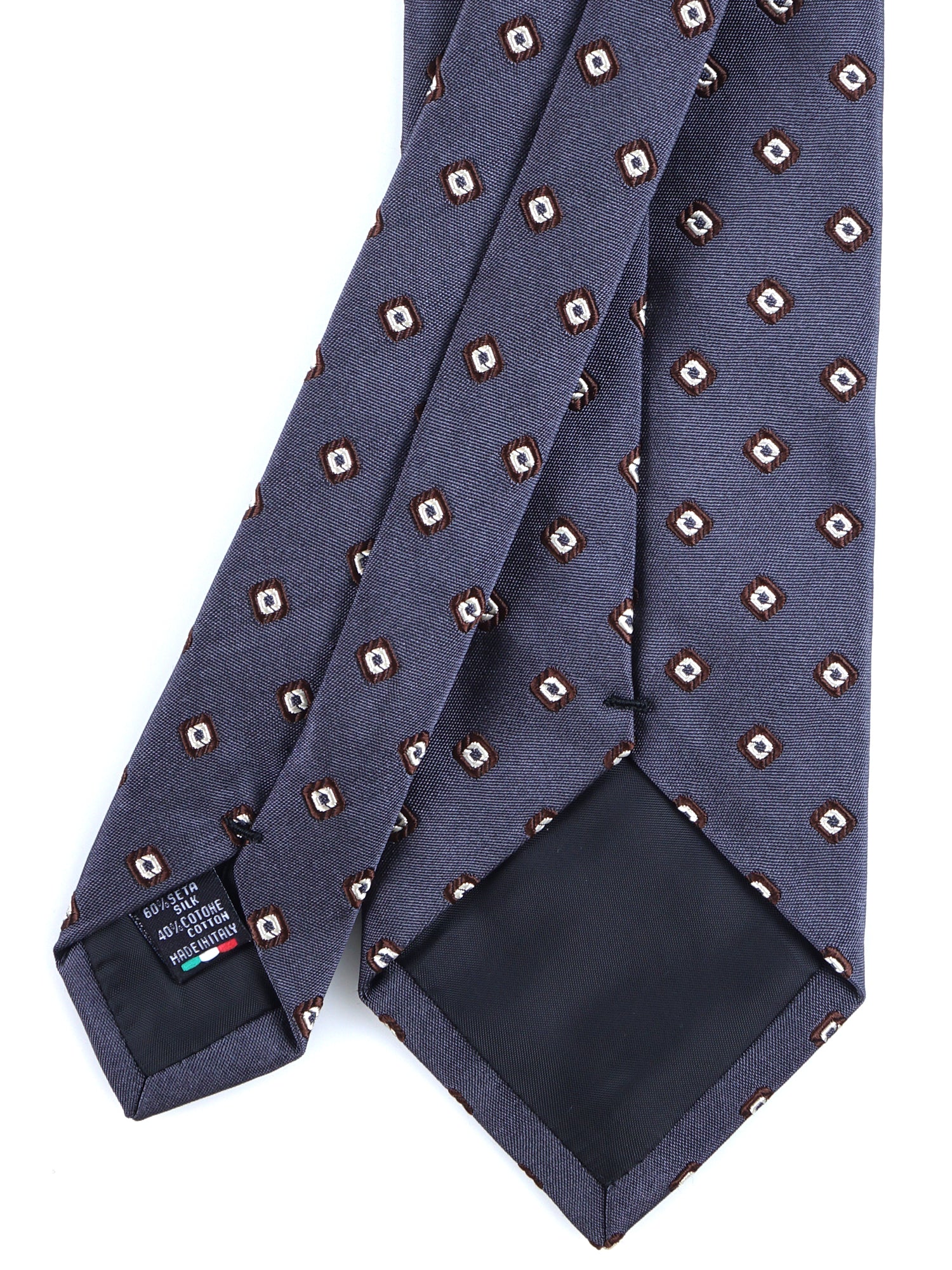 GINGER 3-fold grey silk/cotton tie