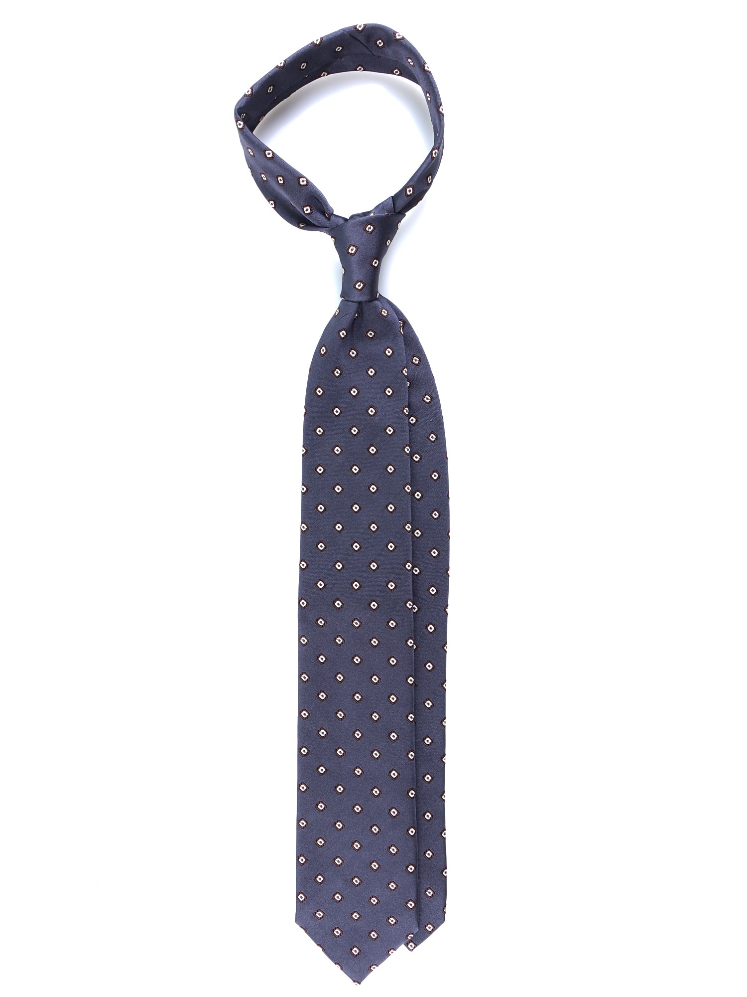 GINGER 3-fold grey silk/cotton tie