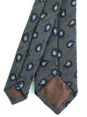 Cravatta 3 pieghe grigio in seta/cotone VARESE