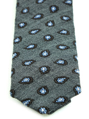 Cravatta 3 pieghe grigio in seta/cotone VARESE