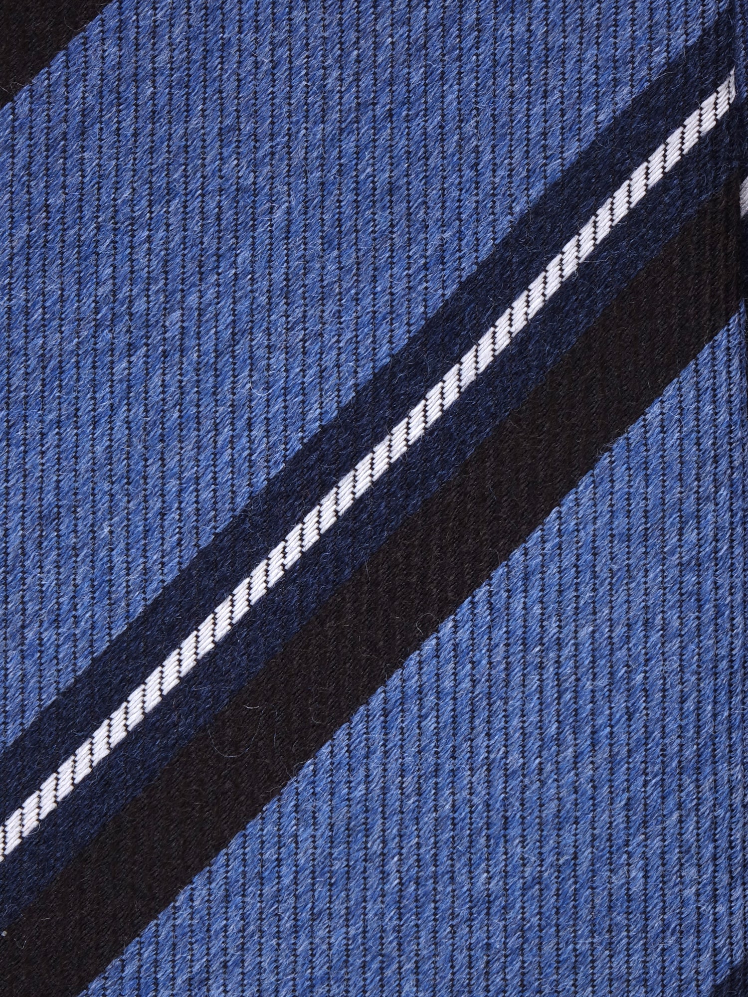 Cravatta color jeans 3 pieghe in lana/seta ABIGAIL