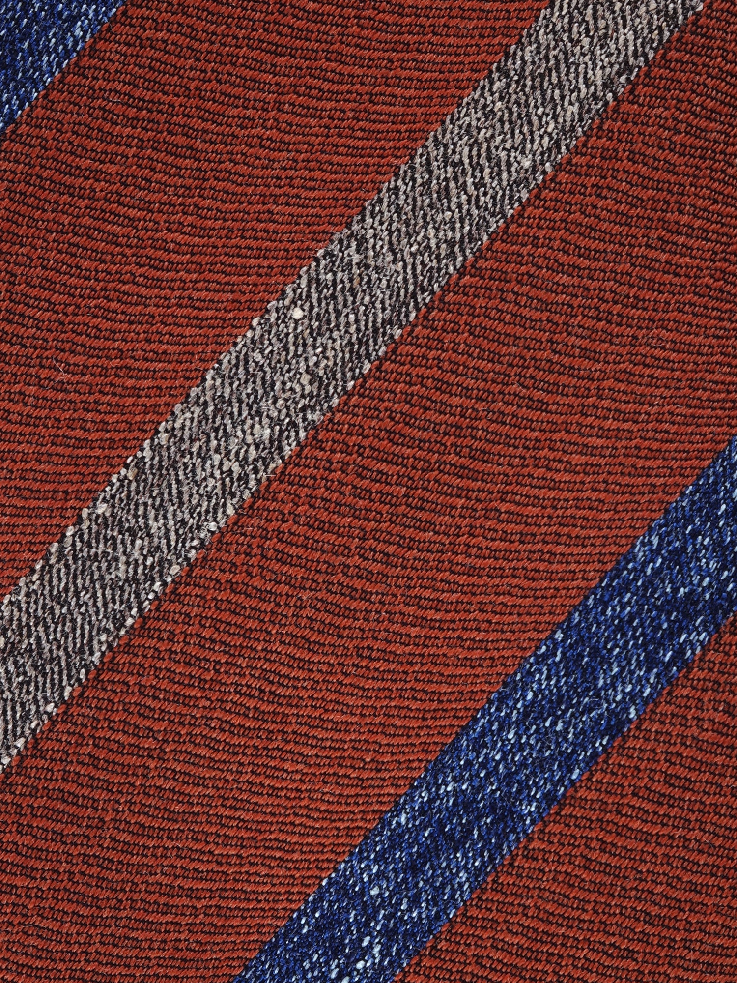 Cravatta marrone chiaro 3 pieghe in lana/seta NABIR