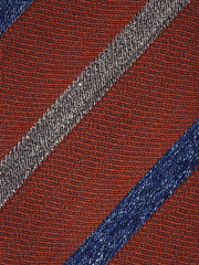 Cravatta marrone chiaro 3 pieghe in lana/seta NABIR