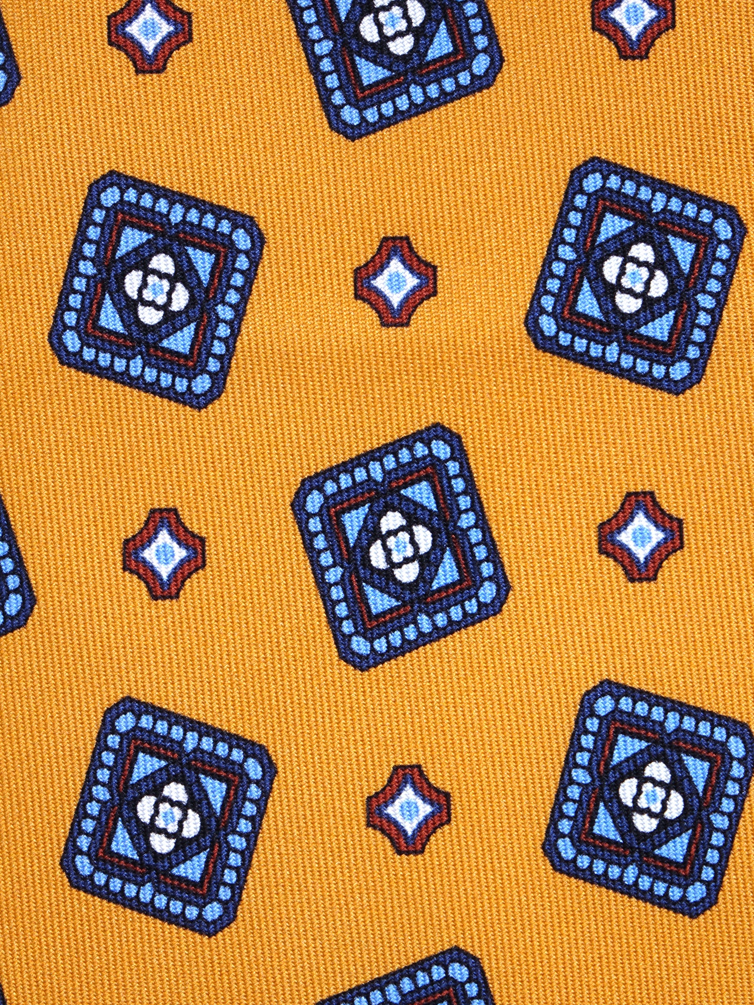 DANIELA light orange 3 fold printed silk tie