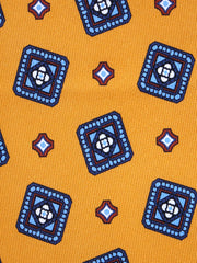 DANIELA light orange 3 fold printed silk tie