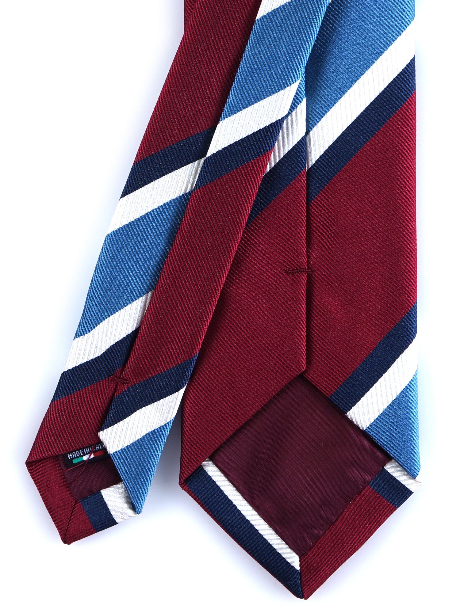 Cravatta 3 pieghe rossa in seta jacquard ELLEN