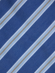 Cravatta blu 3 Pieghe LELLA in cotone