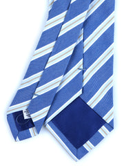 Cravatta blu 3 Pieghe LELLA in cotone