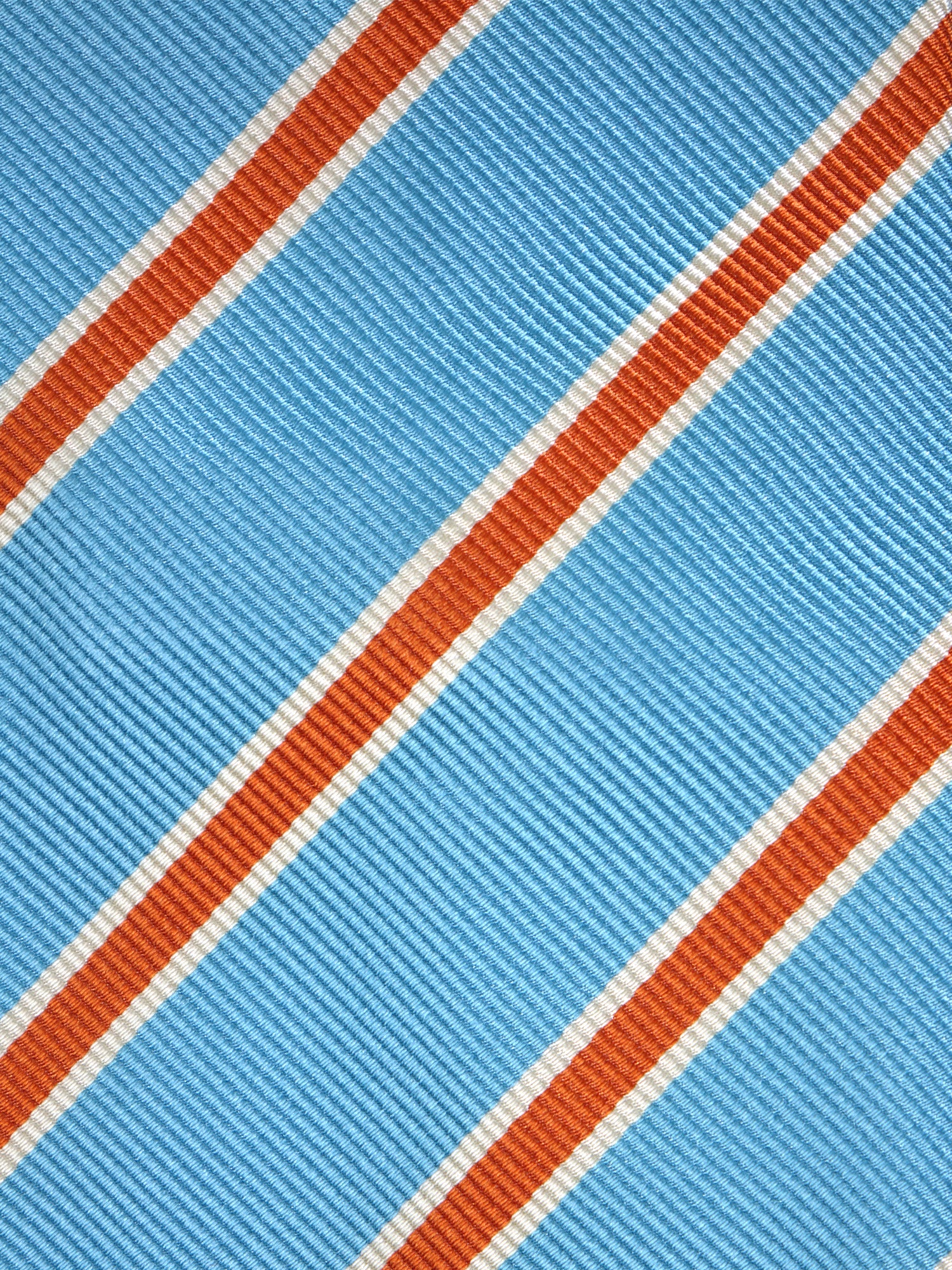 Cravatta turchese 3 Pieghe RAFFA in seta jacquard