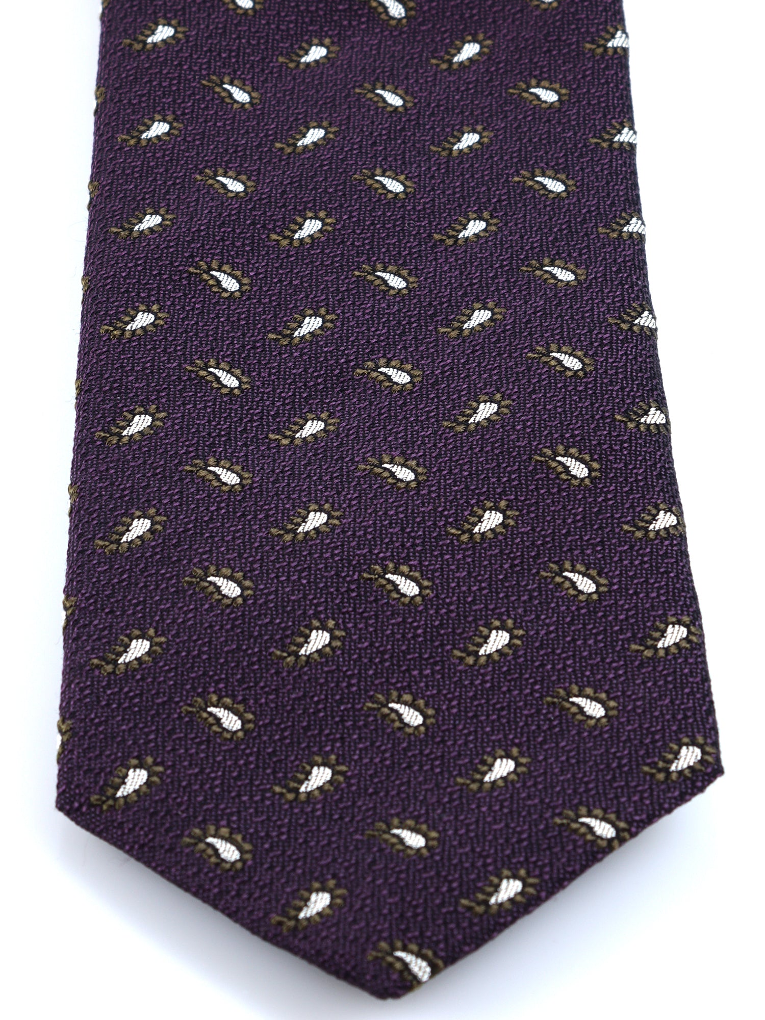 VALENTIA 3-fold tie in burgundy silk/cotton