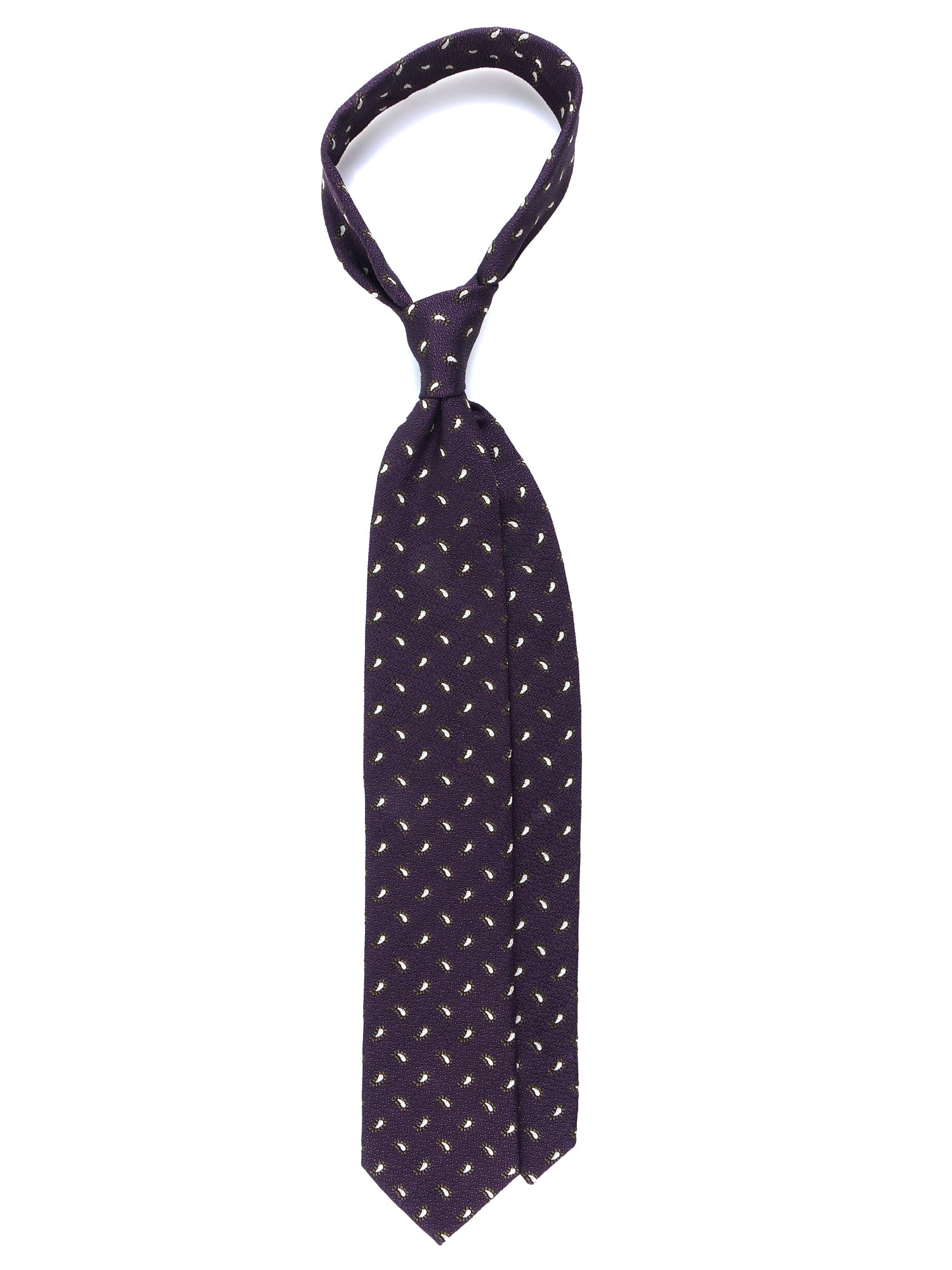 VALENTIA 3-fold tie in burgundy silk/cotton