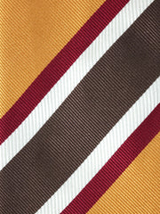 Cravatta 3 pieghe giallo in seta jacquard ELLEN