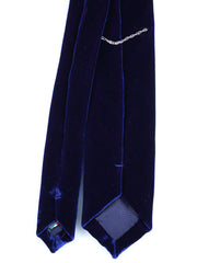 CONRAD 3-fold blue silk and viscose velvet tie