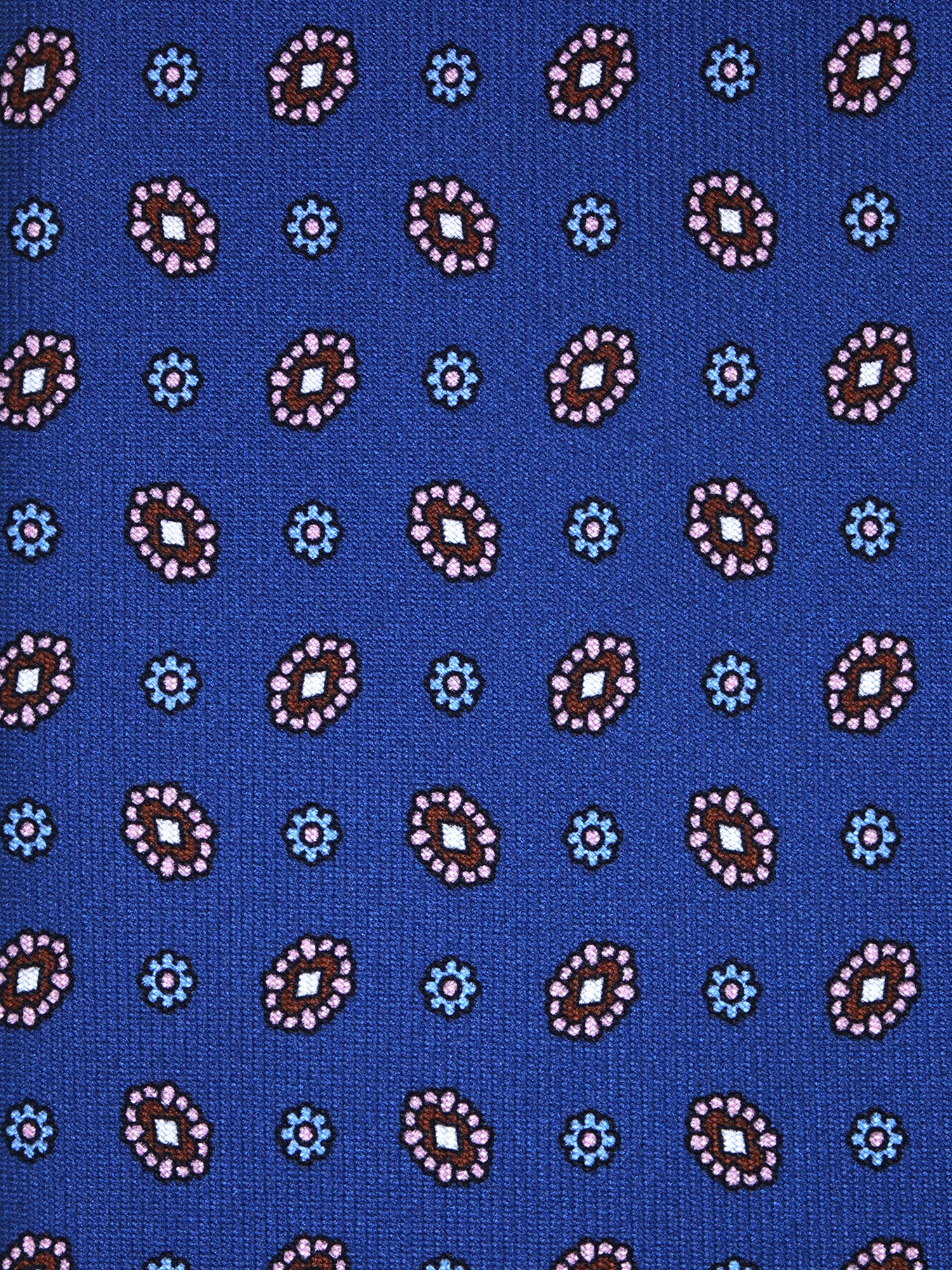 Dark Blue 3 Fold PATTY Tie in Madder Silk
